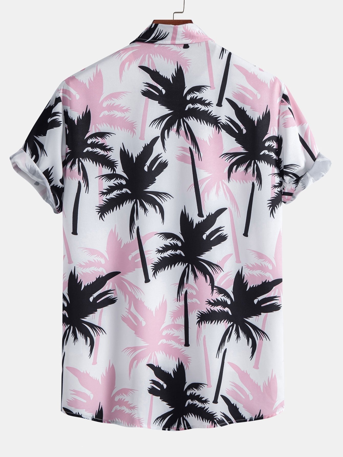 Henry | Shirt met palmboompatroon en knoopsluiting