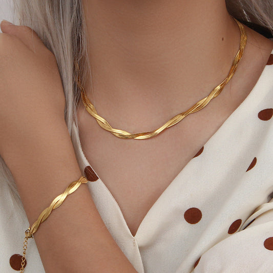 Olivia Visgraat Set Ketting en Armband